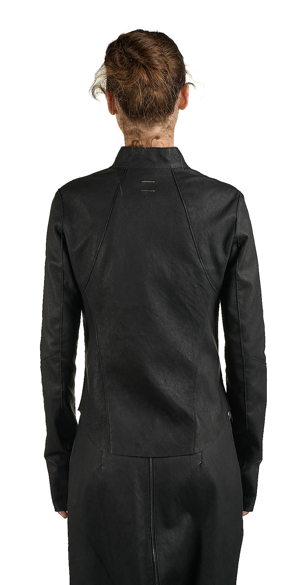 DANIELE BASTA LEATHER AND SILVER JACKET